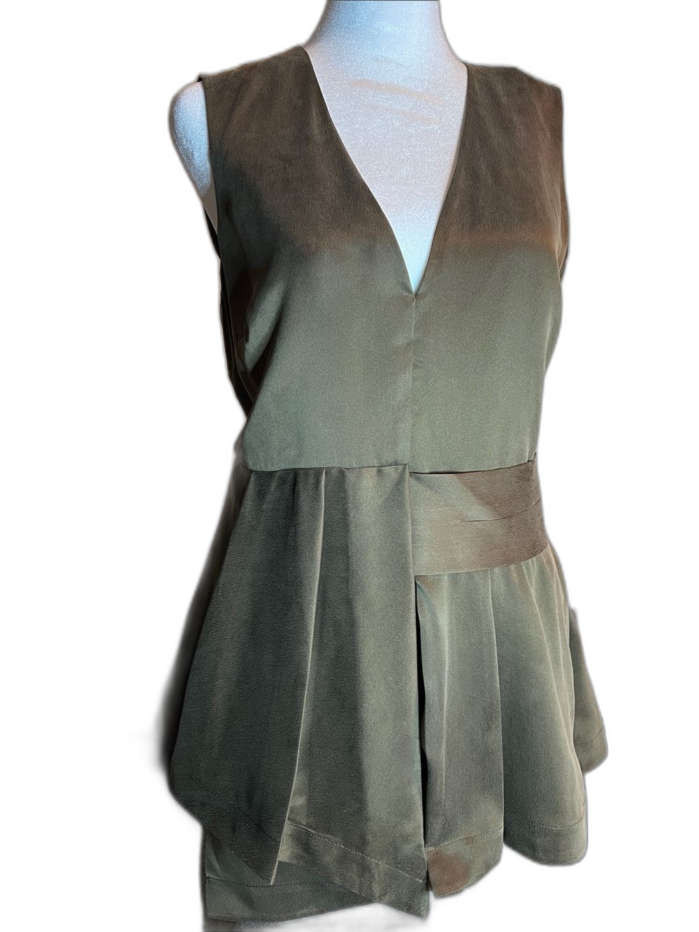 Banana Republic Blouse Silver/Copper with Pencil Skirt Sequin S 10